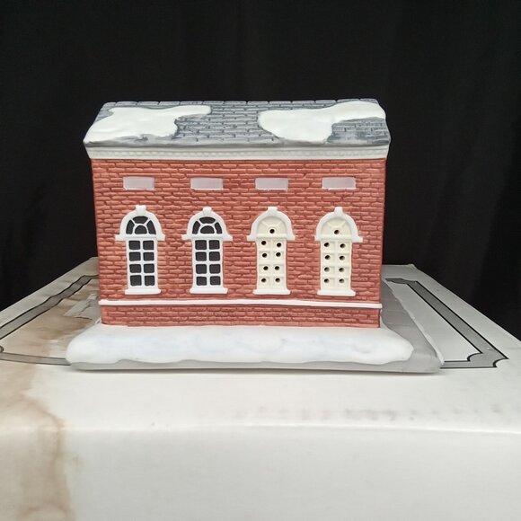 Vintage Christmas Luminary With Box The Library Norman Rockwell Hawthorne 1990s - Picture 10 of 16